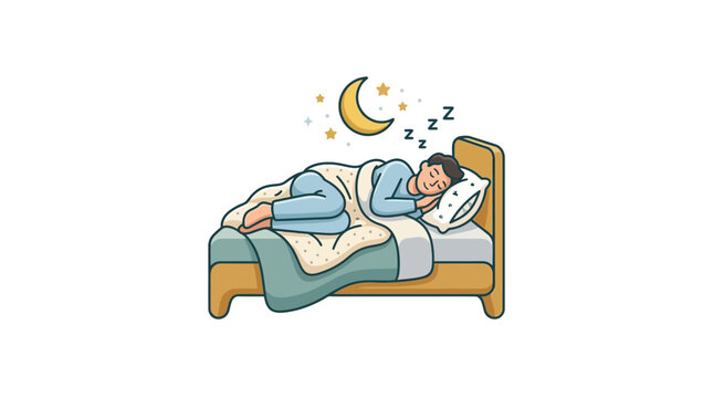 Woman Sleeping on a Bed Peacefully.