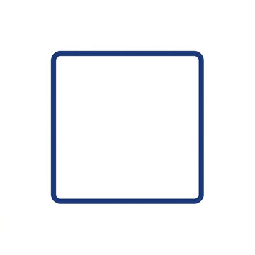 Simple Blue Square Outline Graphic Element.