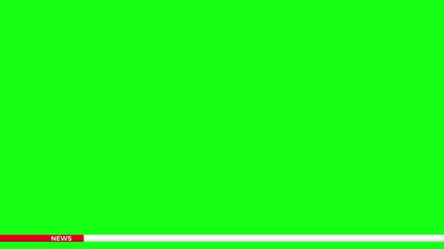 News Room Lower Third Graphic Template with Green Screen Chroma Key Layout