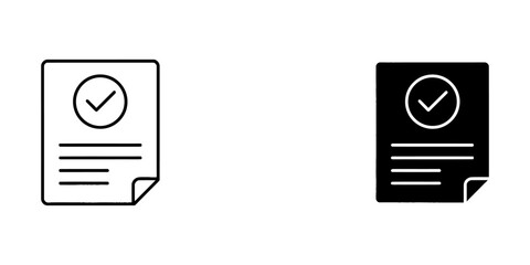 Approved document and verified file icon with checkmark document checkmark © Saleha Stock