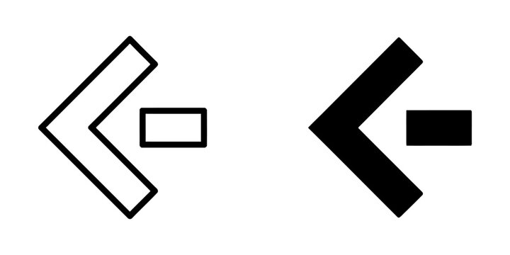 Arrow pointer cursor and minus sign icons with subtract direction navigation