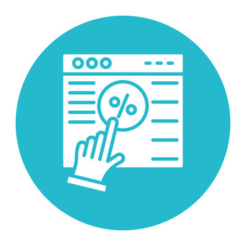 Click Rate Vector Icon