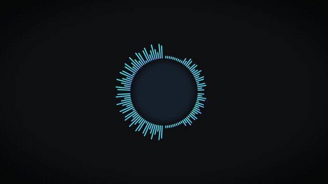 Glowing Circular Audiogram Waveform Visualizer