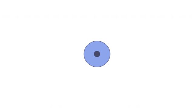 Selected radio button flat UI overlay element animation. Single-choice option. Preference enable state. Animated user interface component for web and app design. Modern motion graphic on transparent