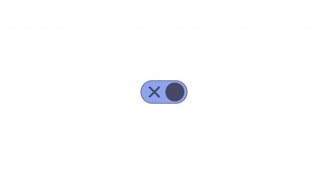 Confirm cancel toggle control flat UI overlay element animation. Decision-based interactions. Animated user interface component for web and app design. Modern motion graphic on transparent