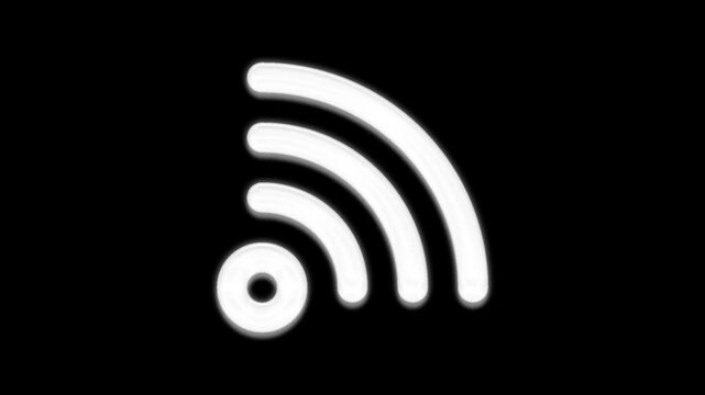 Rss feed Icon Animation with Alpha Background