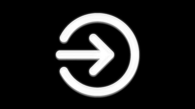 Sign out Icon Animation with Alpha Background 4K