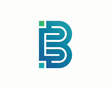 Abstract Letter B Vector Logo