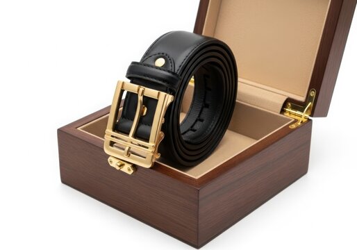 Black robot head with golden camera box