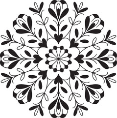 Fototapeta premium Floral Mandala Vector Ornament for Coloring Book and Design
