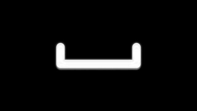 Space bar Icon Animation with Alpha Background 4K