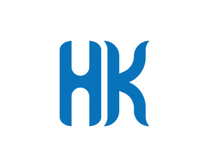 Fototapeta premium HK logo design. HK