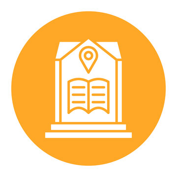 Library Map Vector Icon
