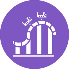 Roller Coaster Vector Icon © SAMDesigning