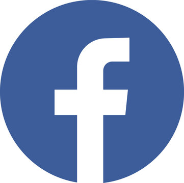 Facebook social media icon online communication network app logo symbol vector pack, flat and outline style blue and black icons isolated background