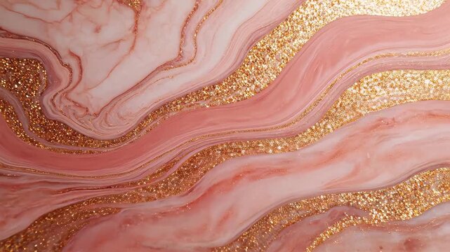 Pink and gold marbled texture