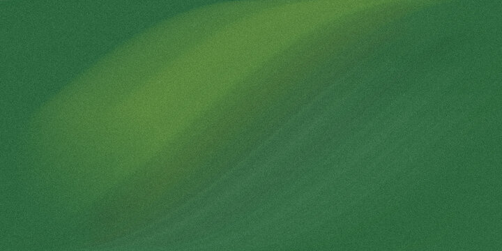 Abstract green background with soft light glow and grainy texture