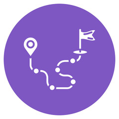 Map Journey Vector Icon © SAMDesigning