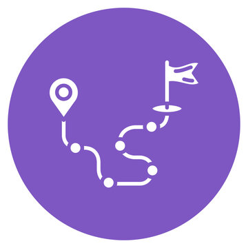 Map Journey Vector Icon