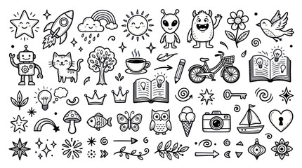 Doodle Collection: Fun Icons for Creativity, Kids, and Design © anis