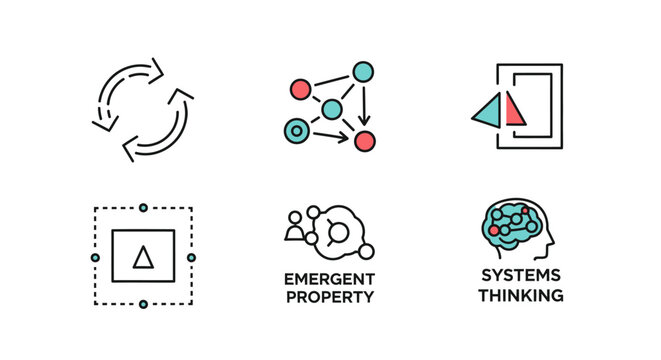 Conceptual Icons: Systems Thinking, Emergent Property, Cycles, Network, Transformation