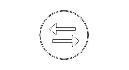 Bidirectional Arrows Circle Icon © NWD