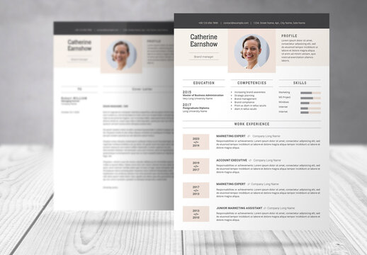 One Page Resume and Cover Letter Template