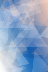 Fototapeta premium A soothing low-poly geometric backdrop in blue with subtle pink glow, creating a futuristic yet calm mood for headers, posters, or presentations.