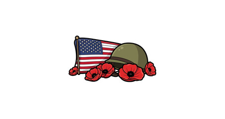 Obraz premium Honoring the brave through symbols of ultimate sacrifice and enduring freedom.