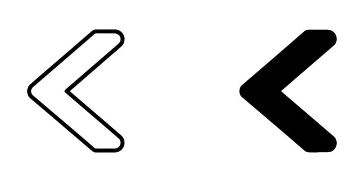 Chevron arrow direction icons in outline and solid styles with direction