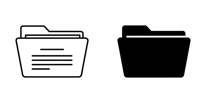 File folder document management icons with document management organizer