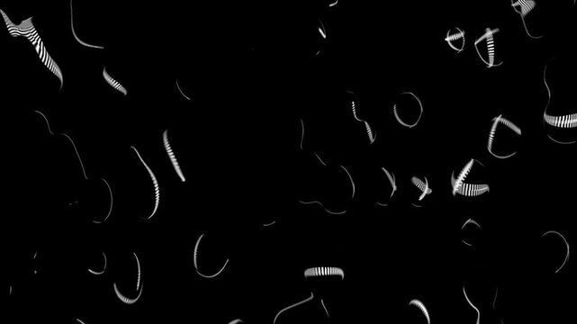 Monochromatic Textured Liquid Droplets and Dashed Ripples Animation