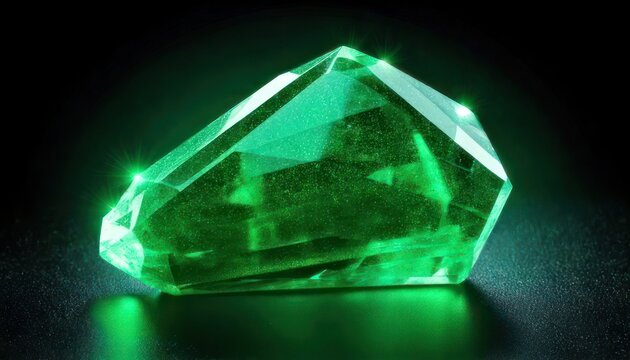 Captivating Emerald Gemstone - A Glimpse into Natures Green Treasure.