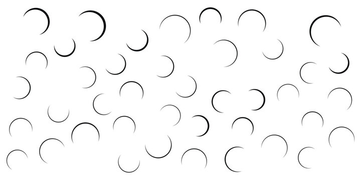 Abstract seamless pattern with repeating circular spiral lines in black and white.