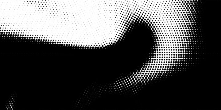 Black radial halftone circles. Dotted sound wave rings. Stippled epicenter, target, radar icon concept. Ripple concentric signal vibration element. Vector round dashed and dotted
