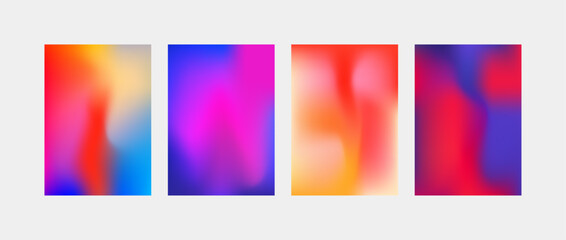 Fototapeta premium Vibrant abstract gradients with smooth color transitions in modern design perfect for backgrounds websites or digital art projects displaying smooth flowing color blends and soft luminous effects.