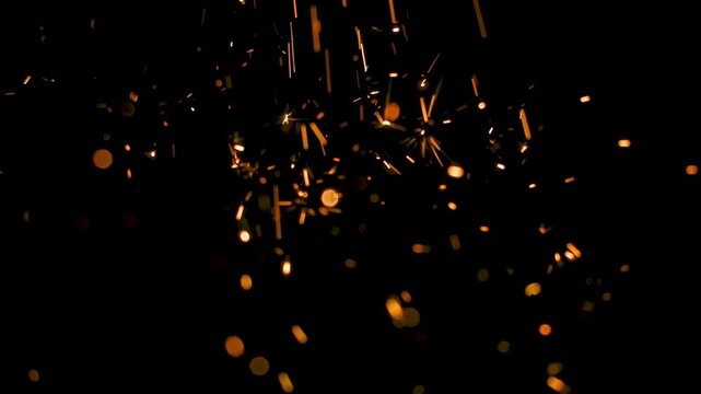 Fire particles fire sparks dust particles overlay background Fire flakes and bonfire background. Fire particles moving fast with the wind. Hot burning fire sparks and ashes motion 4k  dust burning hot