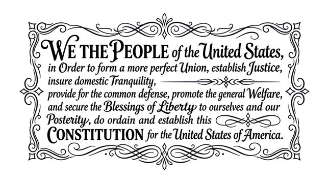 US Constitution Preamble Text - We the People