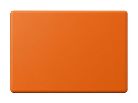 Solid orange rectangular block with smooth matte finish against white background.