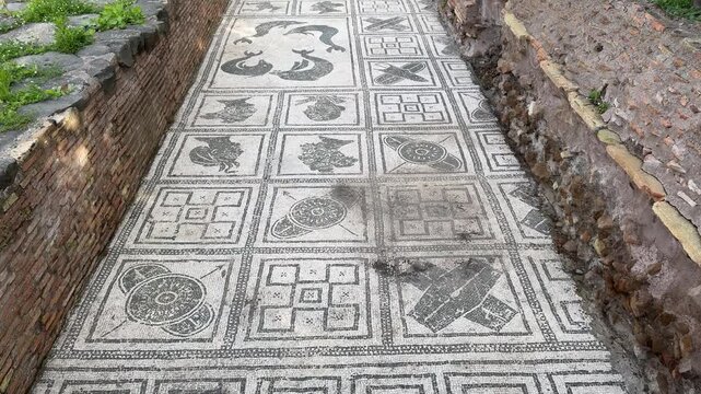 Floor Mosaics in Ostia Antica Ancient Roman Interiors