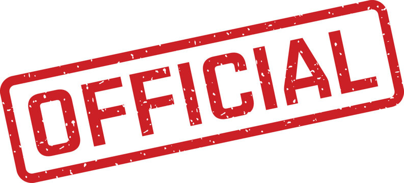 Official rubber stamp graphic red ink seal for documents approvals and authenticity verification