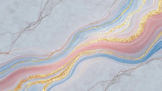 Abstract marble pattern with gold accents