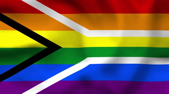 South Africa LGBTQ Pride Rainbow Flag Texture