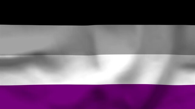 Asexual Pride Flag Textured Fabric Background