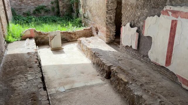 Small Worship Temple in Ostia Antica Ancient Shrine