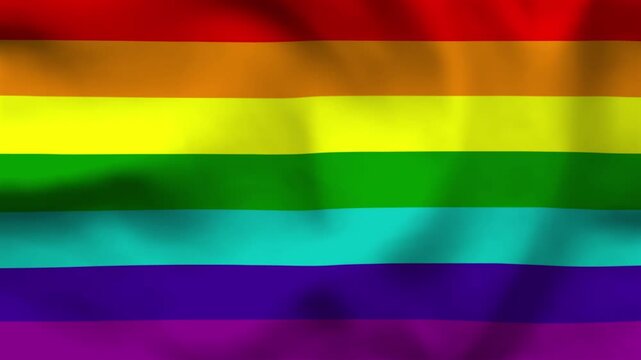 Classic LGBTQ Rainbow Pride Flag Fabric Texture
