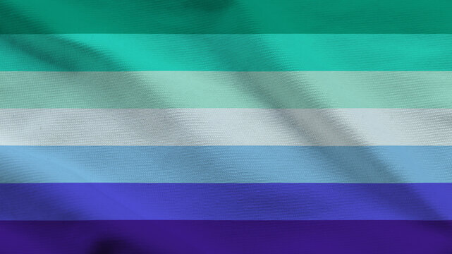 Gay Man MLM Pride Flag Fabric Texture Background