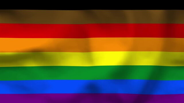 Philadelphia LGBTQ Pride Flag Fabric Texture Background