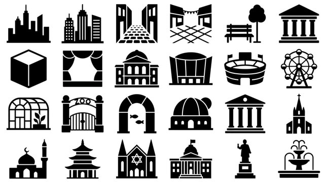 Explore the world with this essential vector collection showcasing iconic global buildings, diverse landmarks, and cultural sites for Travel & Adventure-themed designs