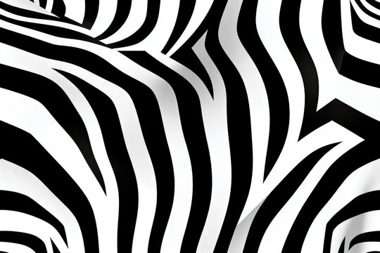 Close-up of Zebra Stripes with Bold Black and White Pattern